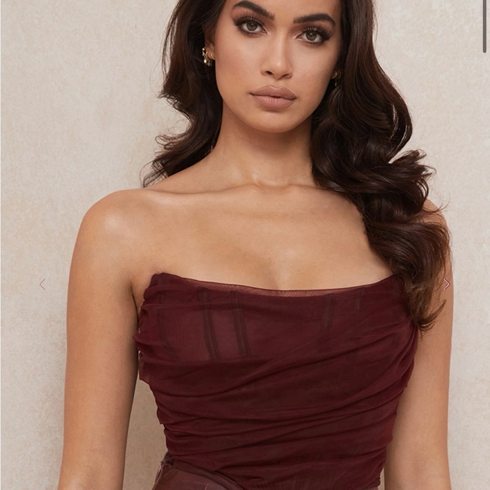 House of CB Boned Corset - Burgundy
